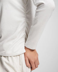 Ruched Long Sleeve Pajama Tee - HEATHER CRYSTAL | Soma Women