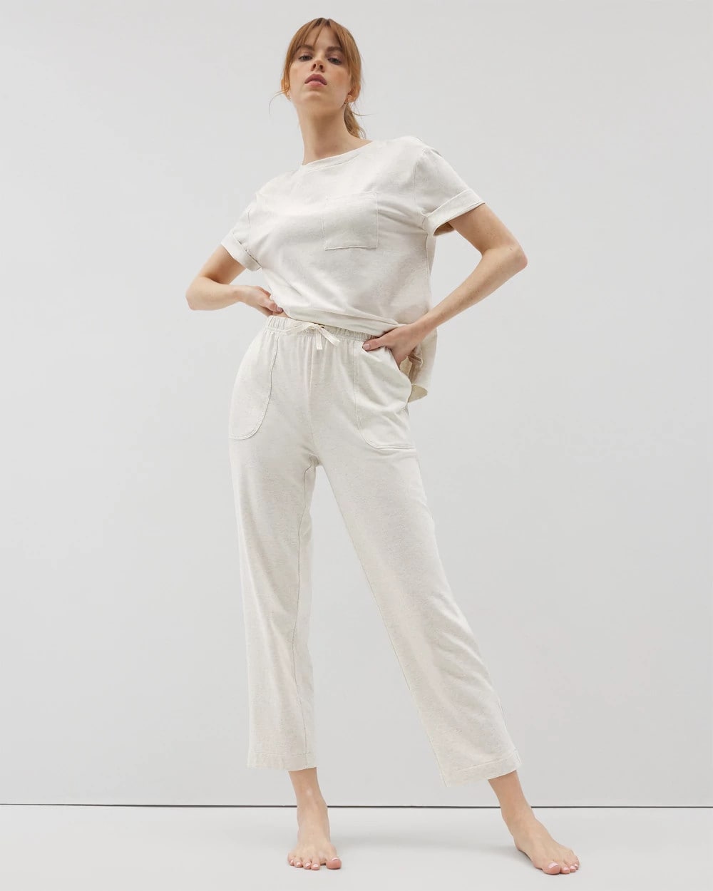 Crop Pajama Pants - HEATHER CRYSTAL | Soma Women