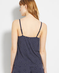 Lace-Trim Pajama Cami - SHINE ON DOT NAVY | Soma Women