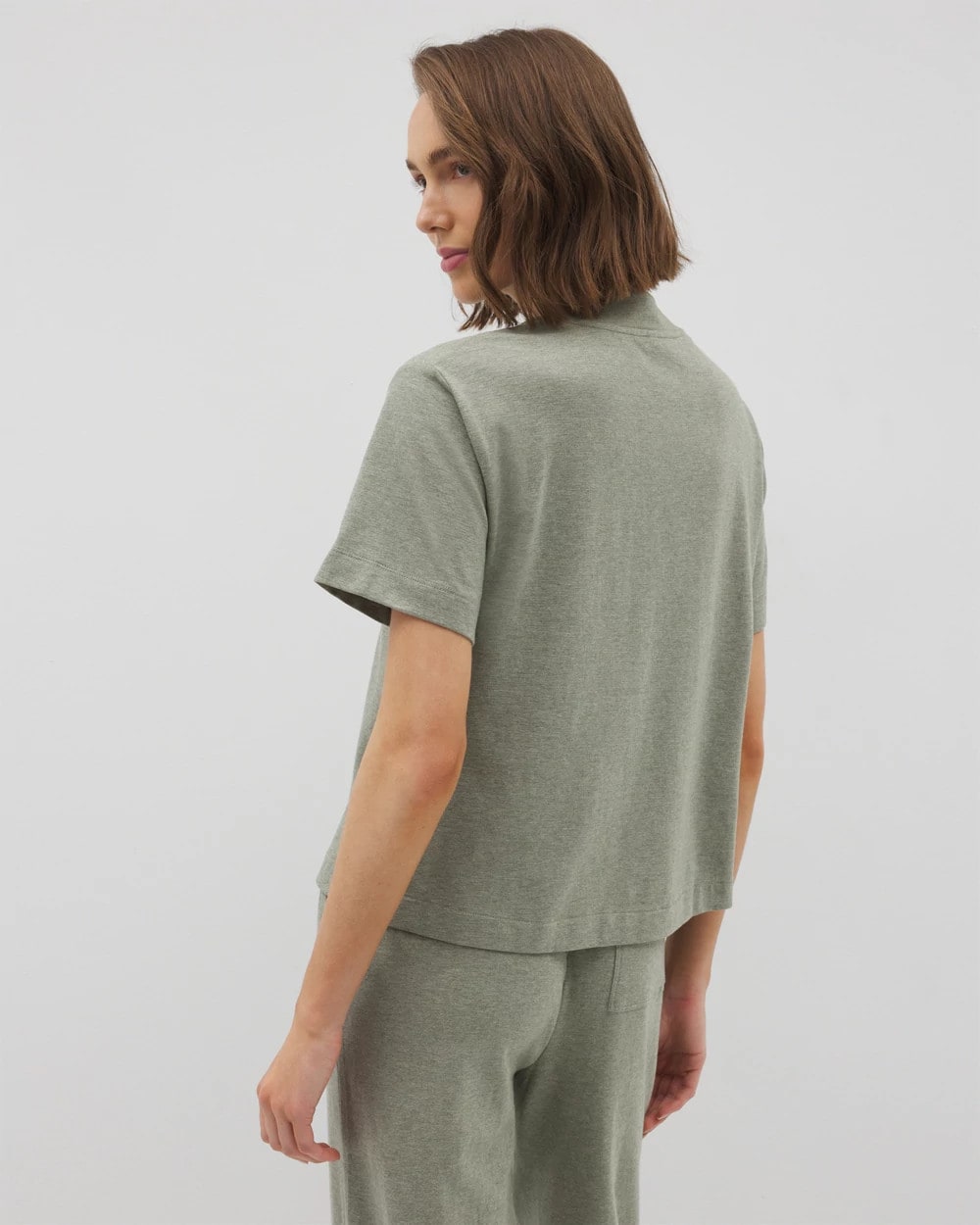 Button-Front Pajama Tee - HEATHER HIGHLANDS | Soma Women