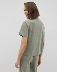 Button-Front Pajama Tee - HEATHER HIGHLANDS | Soma Women