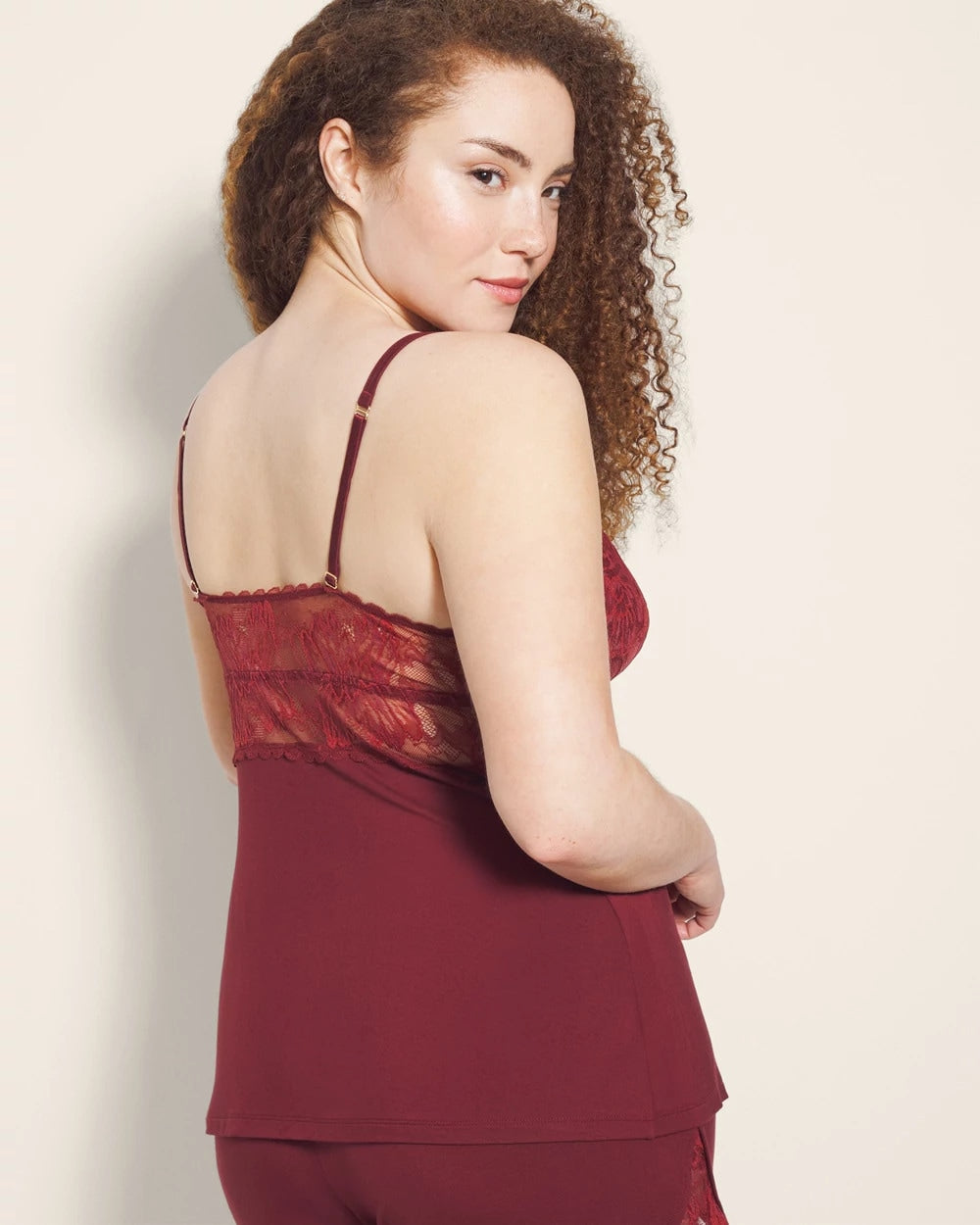 Pajama Cami With Plunge Necklline - VERMILLION | Soma Women