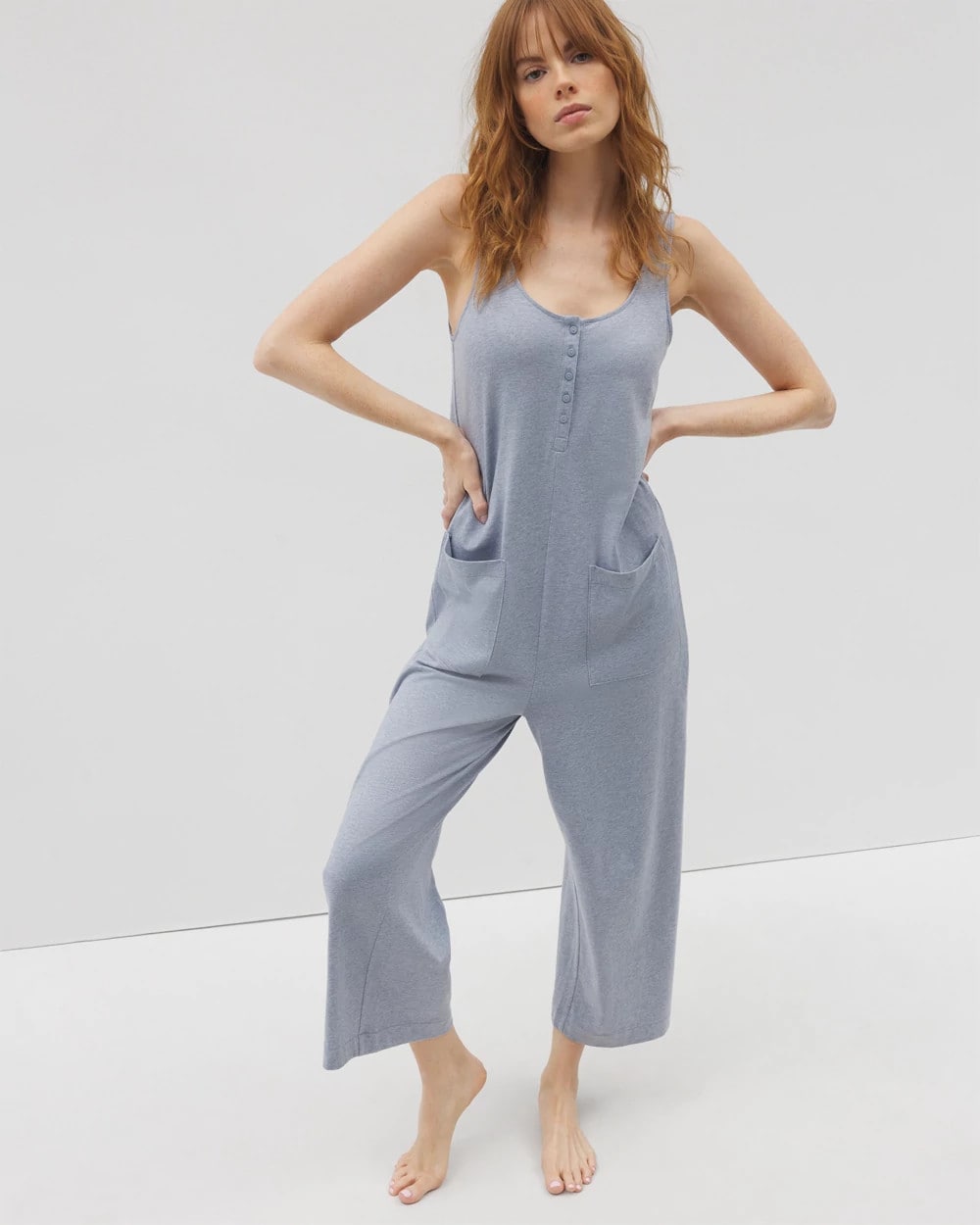 Henley Jumpsuit - HEATHER MARINA | Soma Women