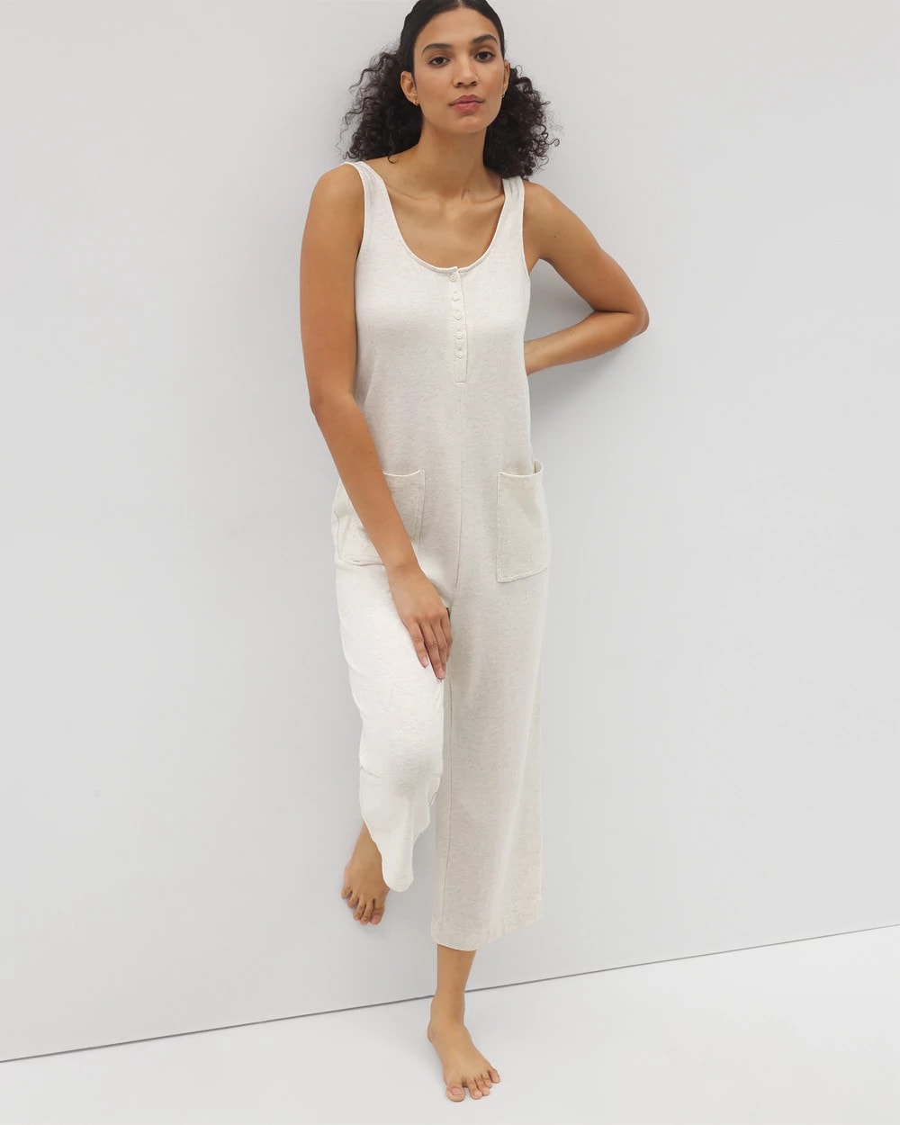 Henley Jumpsuit - HEATHER CRYSTAL | Soma Women