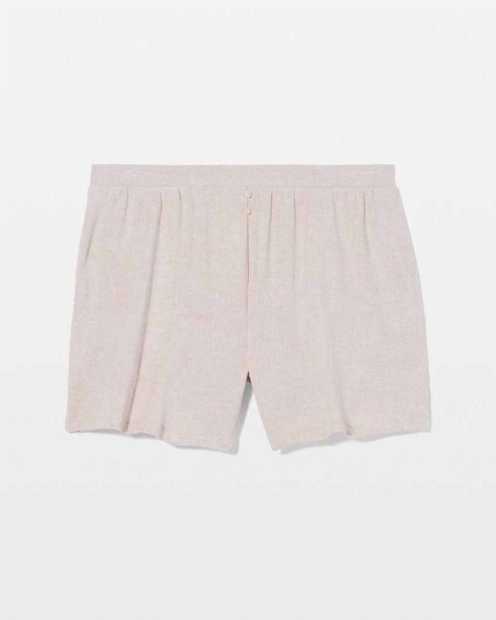 Lightweight Rib Knit Pajama Shorts - HEATHER BARELY THERE | Soma Women