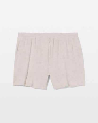 Lightweight Rib Knit Pajama Shorts - HEATHER BARELY THERE | Soma Women