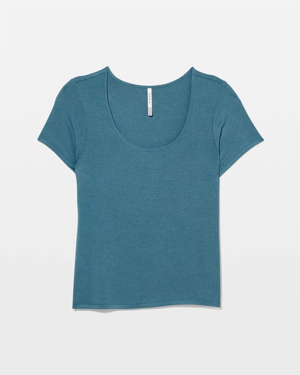 Lightweight Rib Knit Short Sleeve Pajama Tee - TAPESTRY | Soma Women