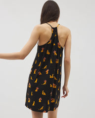 Strappy Sleepshirt - FELINE FUN MID BLK | Soma Women