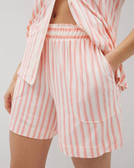 Long Pajama Shorts - SUNNY STRIPES CHAMPAGNE | Soma Women