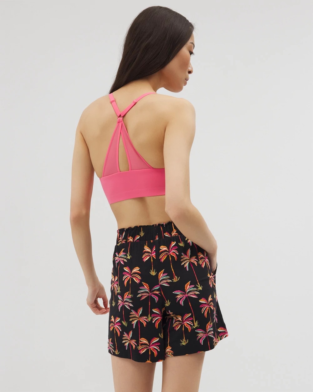 Long Pajama Shorts - SHAKE YOUR PALM PALMS BLK | Soma Women