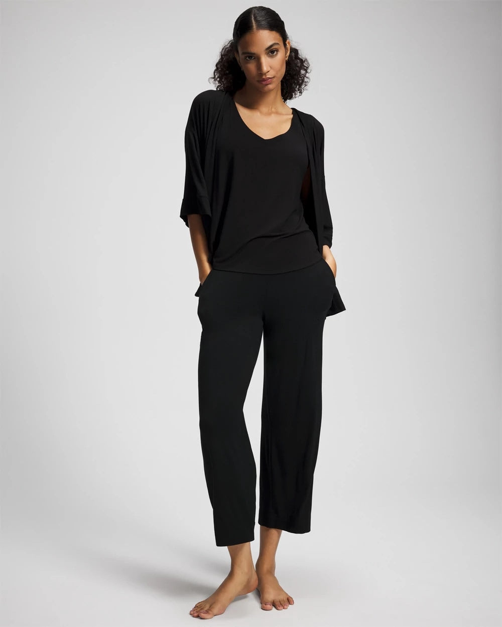 V-Neck Pajama Tank - BLACK | Soma Women