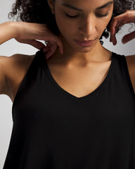 V-Neck Pajama Tank - BLACK | Soma Women