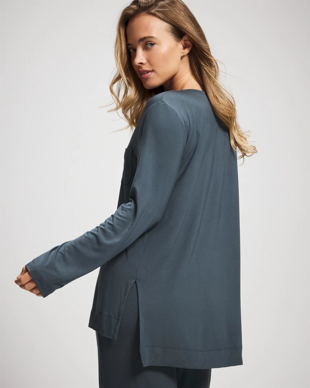 Long Sleeve Pajama Tee - PETROL | Soma Women