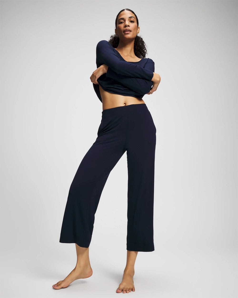 Cropped Pajama Pants - NIGHTFALL NAVY | Soma Women