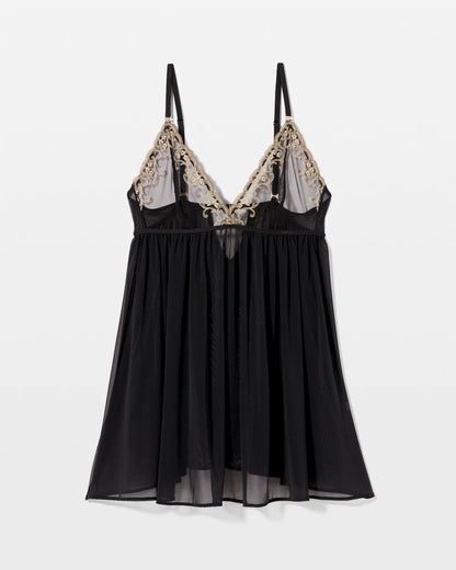 Venice Lace Babydoll Chemise - BLACK | Soma Women
