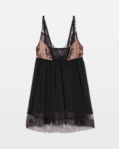Mesh and Lace Chemise - BLACK | Soma Women