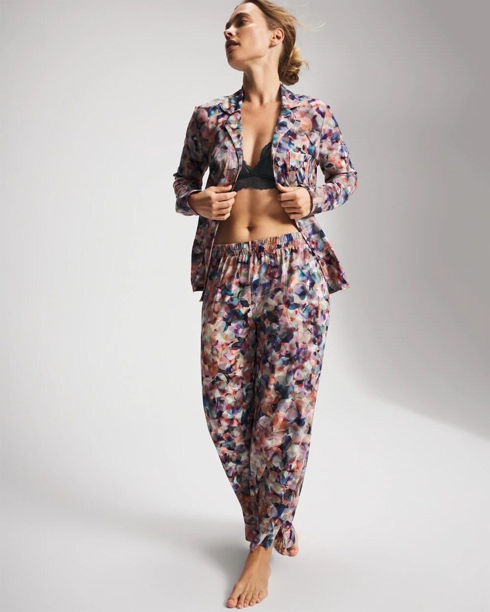 Ankle Pajama Pants - PETAL MOSAIC PETROL | Soma Women