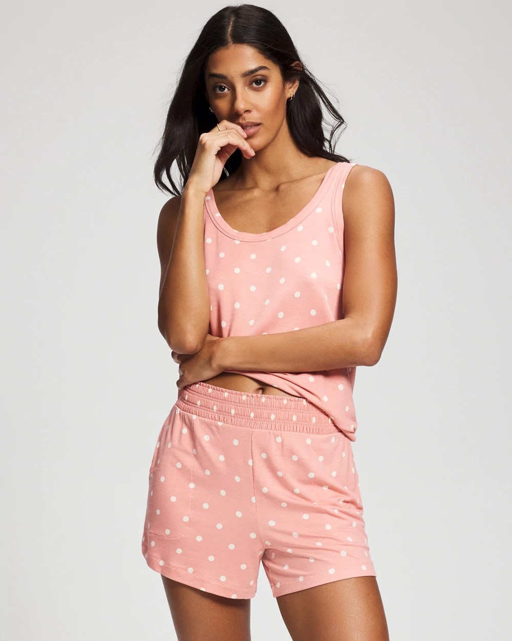 Pajama Shorts - DREAMY DOT MID BLUSH PINK | Soma Women