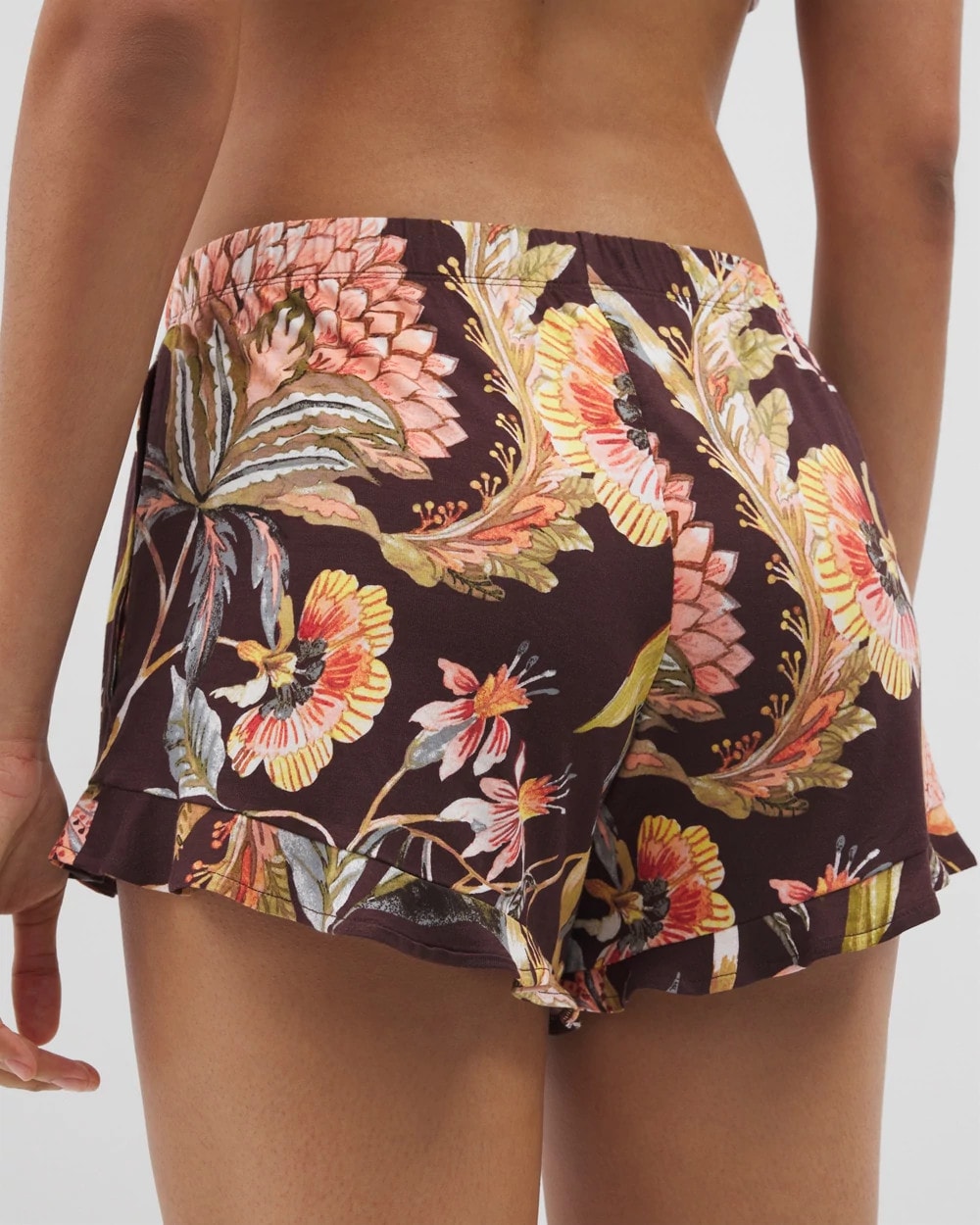 Ruffle Pajama Shorts - PARROT-DISO PLUME G PLUM | Soma Women
