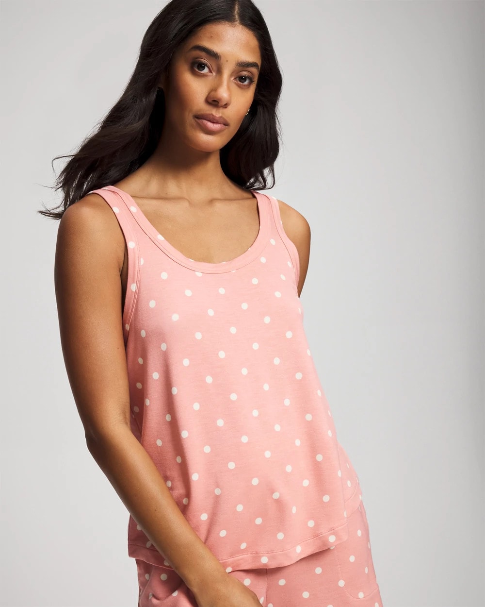 Pajama Tank - DREAMY DOT MID BLUSH PINK | Soma Women