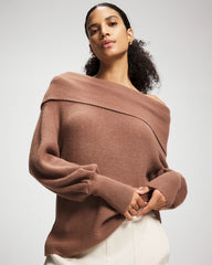 Premier Knit off the Shoulder Sweater - CARDAMOM | Soma Women