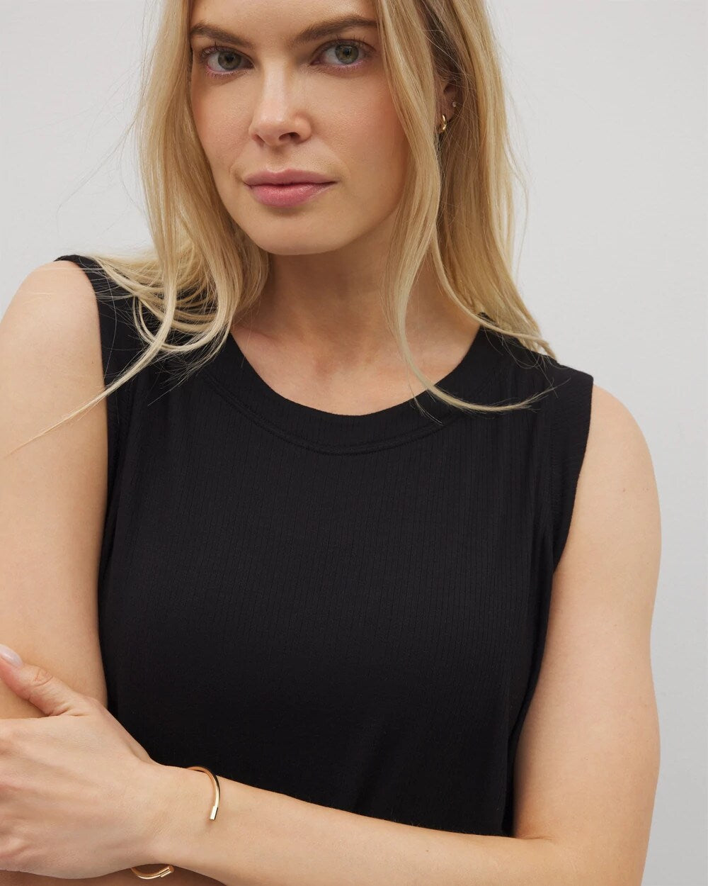 Rib Knit Sleeveless Top - BLACK | Soma Women