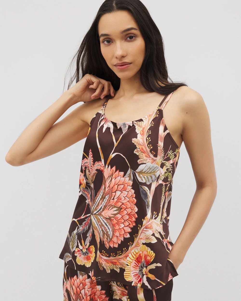 Double Strap Pajama Cami - PARROT-DISO PLUME G FR | Soma Women