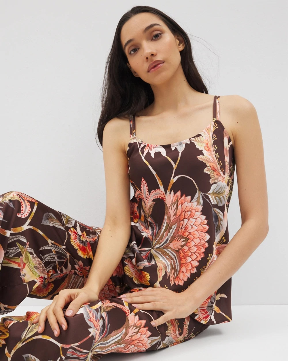 Double Strap Pajama Cami - PARROT-DISO PLUME G FR | Soma Women