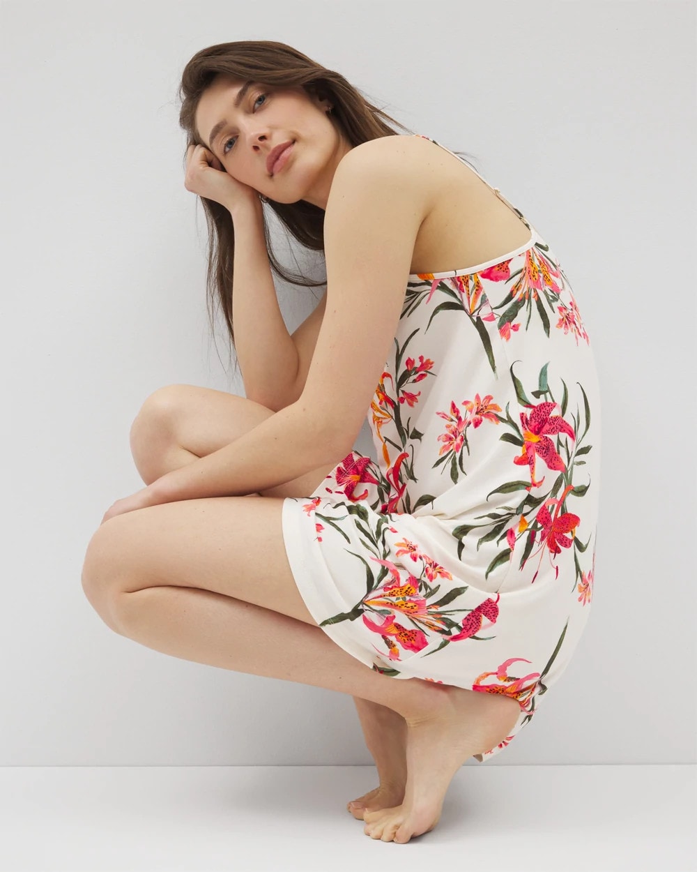 Lace Trim Chemise - LE TIGRE FLORA CHAMPAGNE | Soma Women