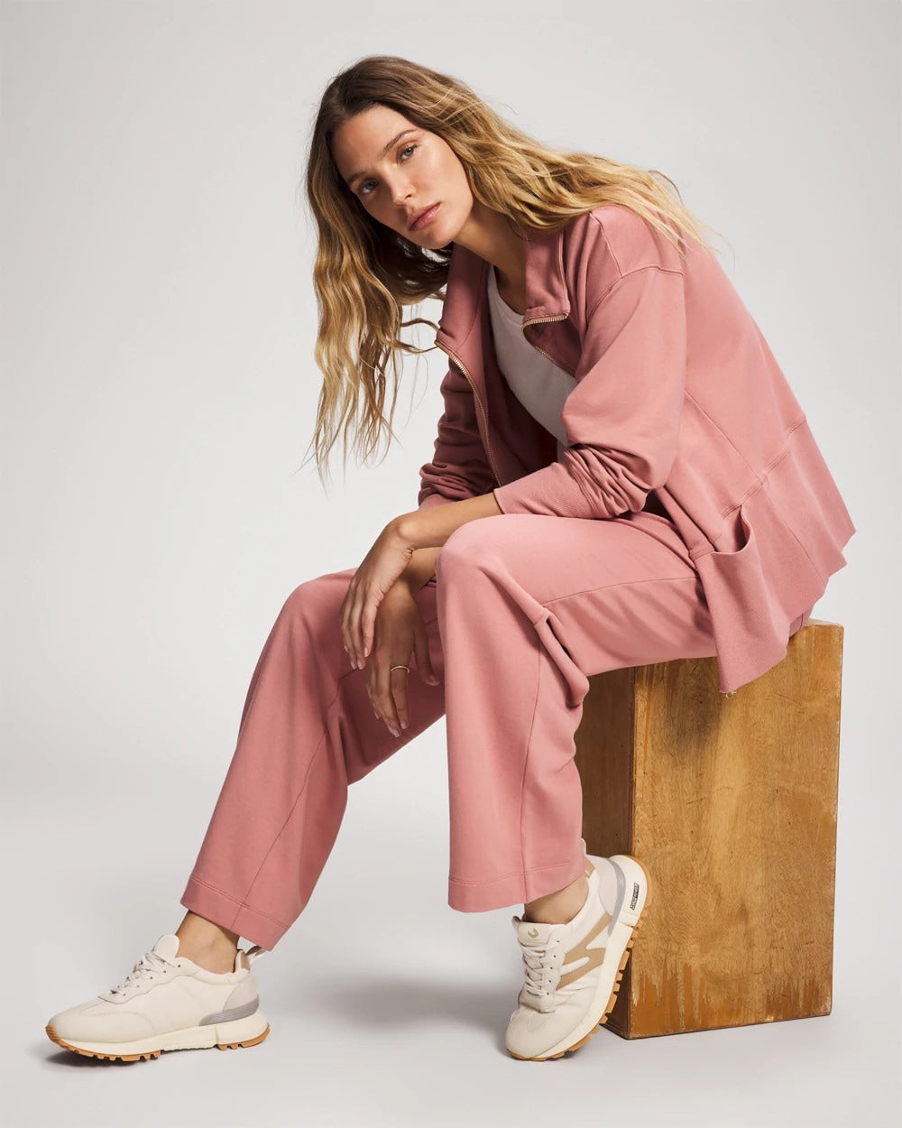 Essential Terry Straight Leg Pants - CINDER ROSE | Soma Women