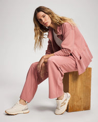Essential Terry Straight Leg Pants - CINDER ROSE | Soma Women