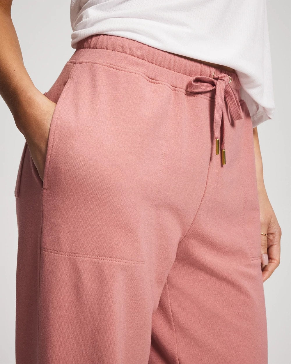 Essential Terry Straight Leg Pants - CINDER ROSE | Soma Women