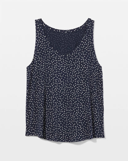 Printed V-Neck Pajama Tank - DOT OBSESSED NAVY | Soma Women
