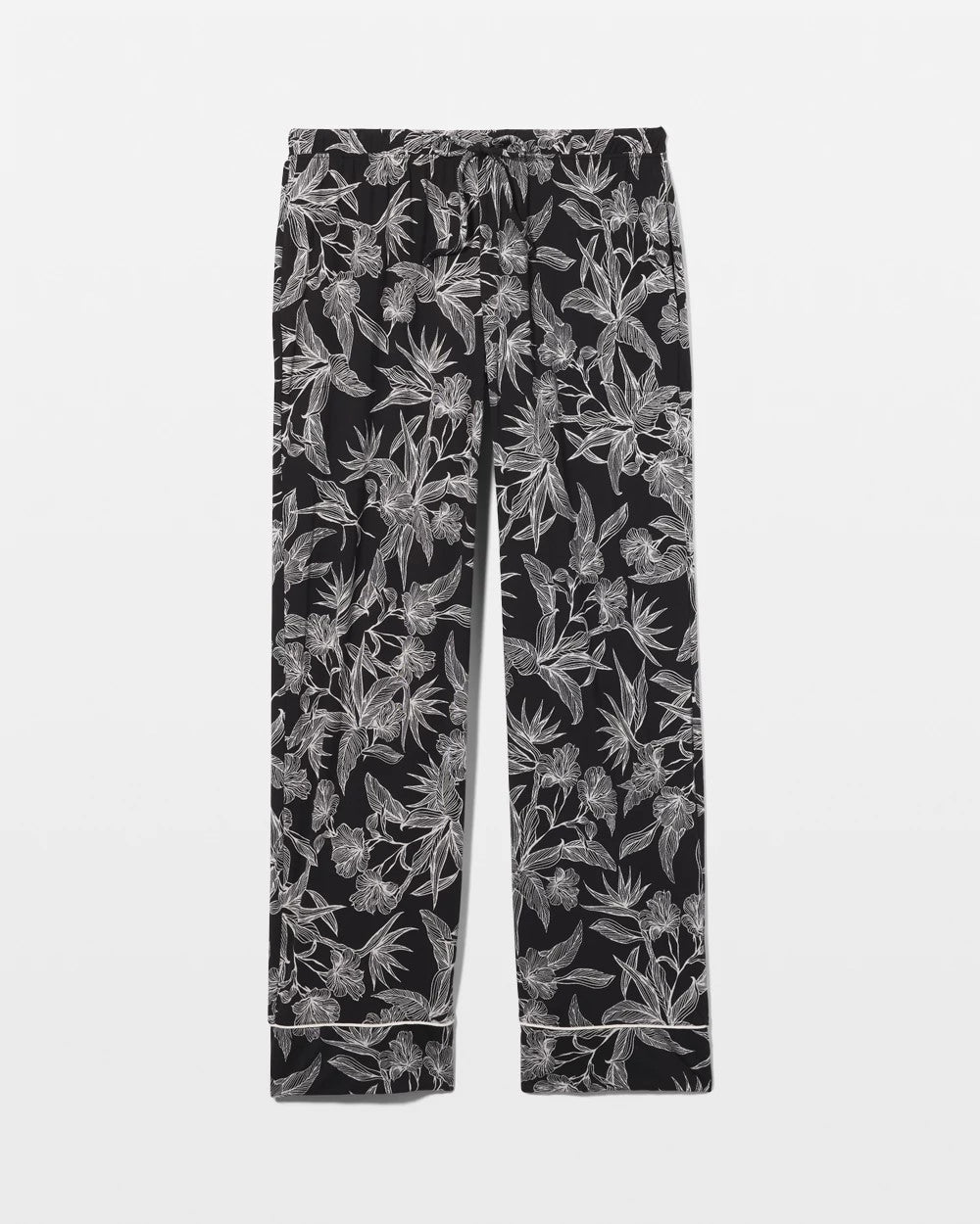 Printed Pajama Pants - PLUMERIA BLOOMS BLK CH | Soma Women