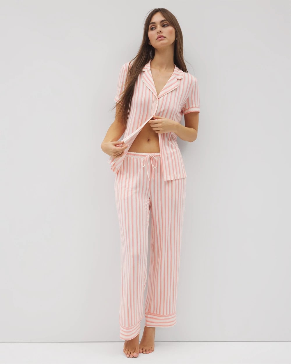 Printed Pajama Pants - SUNNY STRIPES CHAMPAGNE | Soma Women