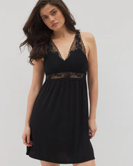 Soft Support Lace Chemise - BLACK | Soma Women