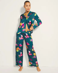 Piped Pajama Pant - GETTIN FIGGY WITH IT TEAL | Soma Women