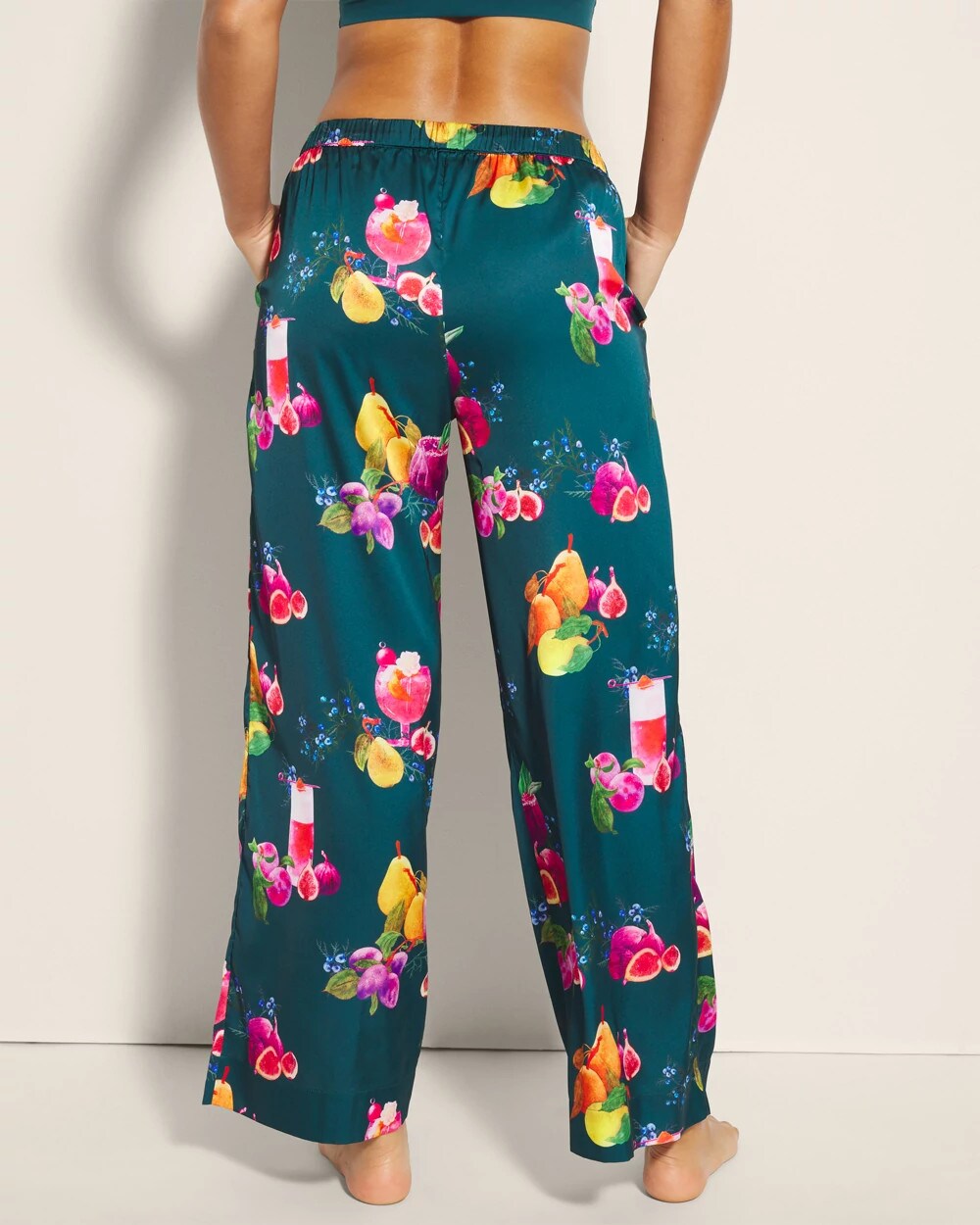 Piped Pajama Pant - GETTIN FIGGY WITH IT TEAL | Soma Women