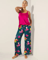Piped Pajama Pant - GETTIN FIGGY WITH IT TEAL | Soma Women