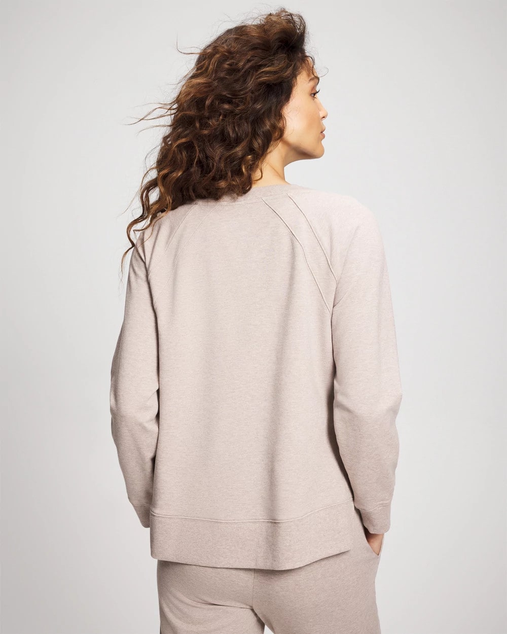 Essential Terry Crewneck Sweatshirt - HEATHER MINK | Soma Women