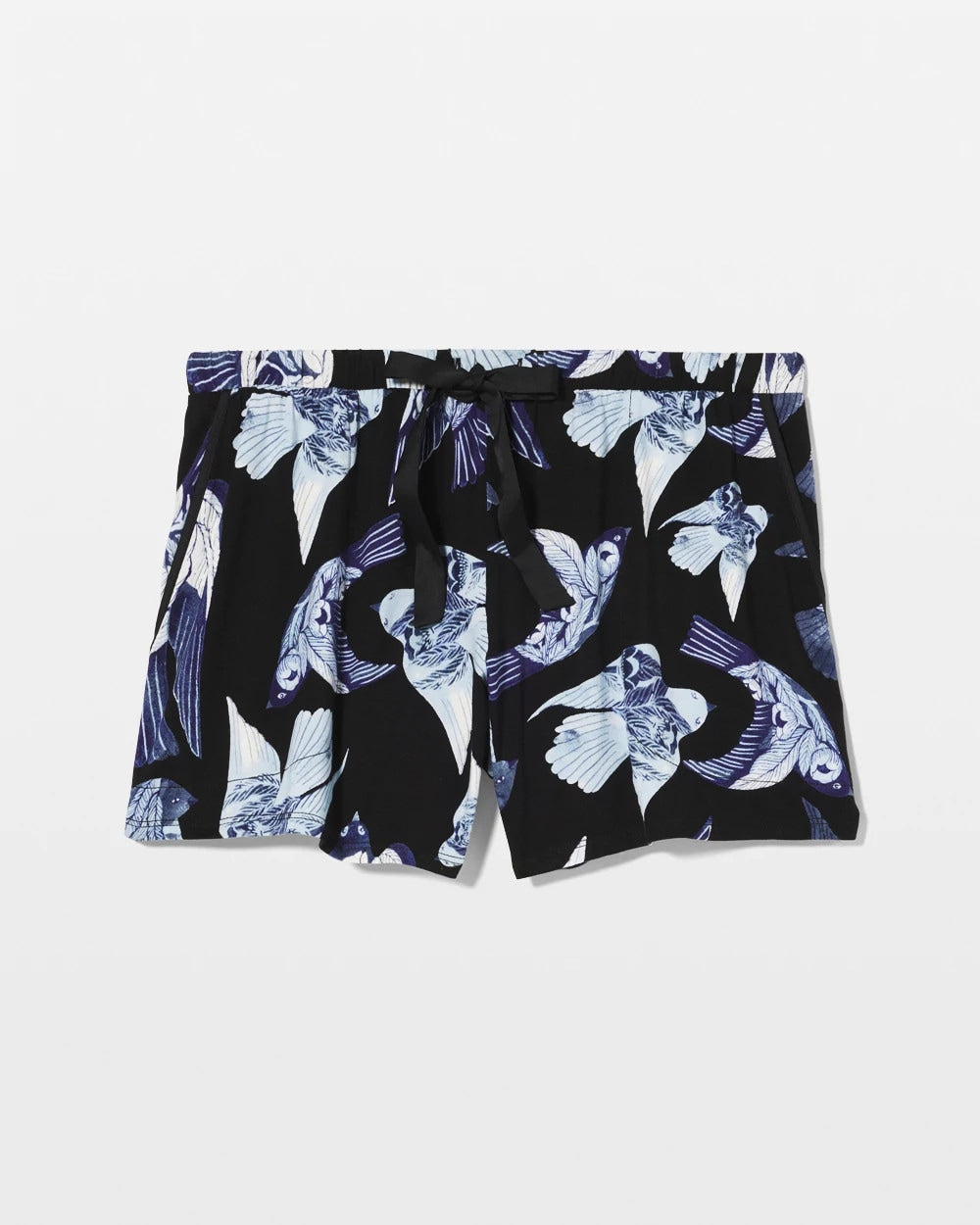 Satin Trim Pajama Short - WHIMSICAL WINGS BLK MID | Soma Women