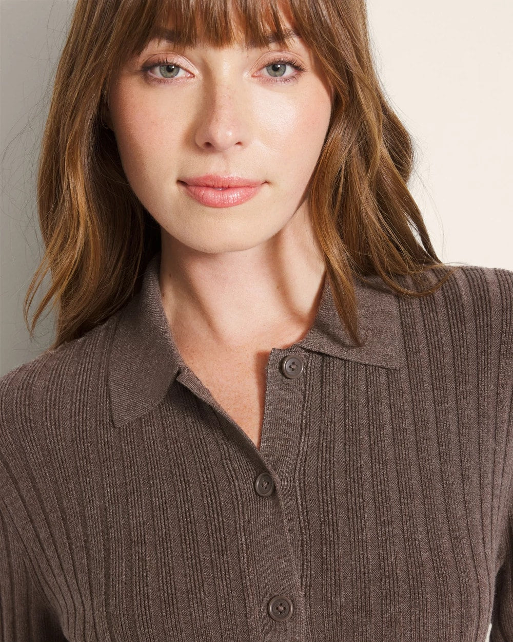 Button-Up Sweater - HEATHER COCOA | Soma Women