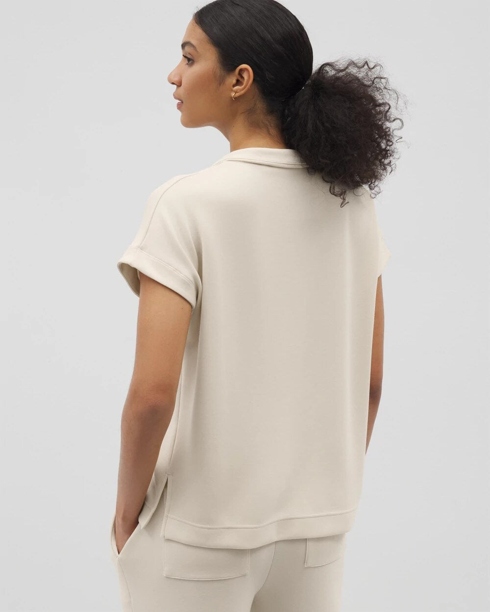 Quarter Zip Top - PARCHMENT | Soma Women