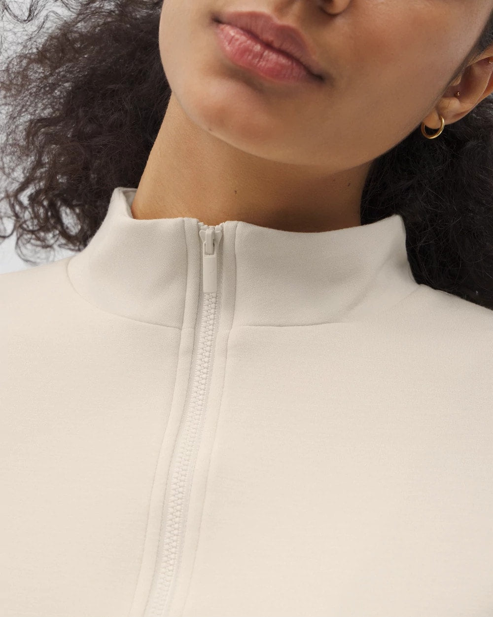 Quarter Zip Top - PARCHMENT | Soma Women