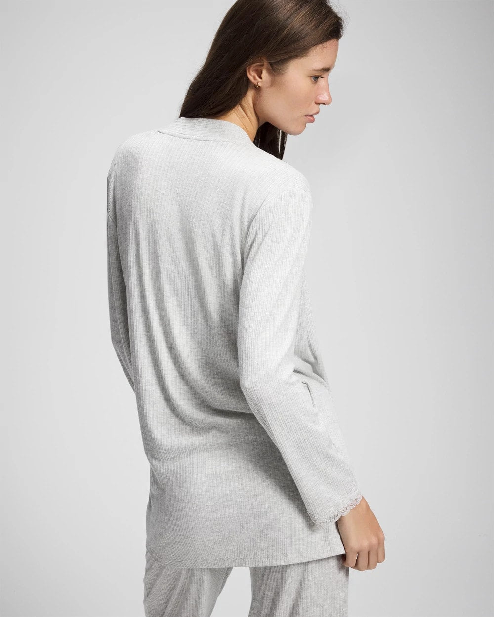 Pointelle Pajama Cardi - HEATHER FROST | Soma Women