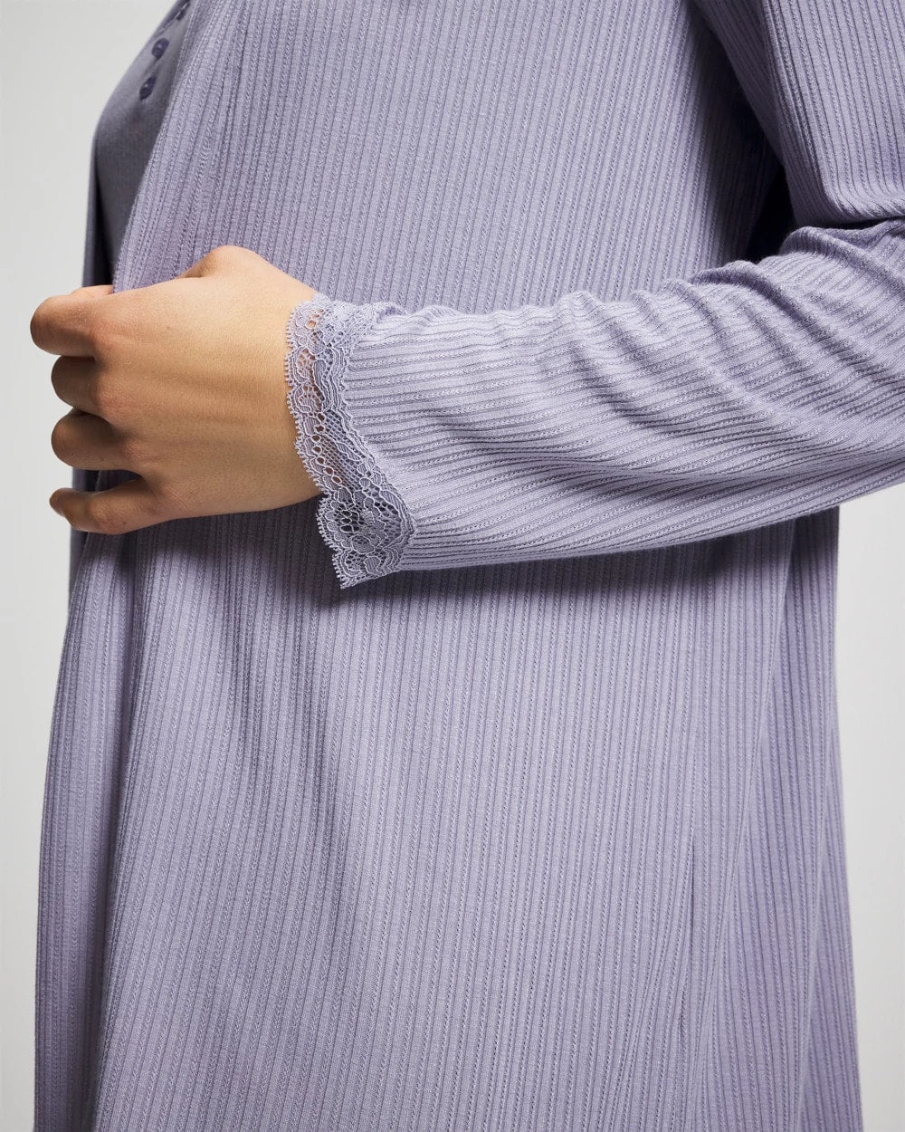 Pointelle Pajama Cardi - LAVENDER CLOUD | Soma Women