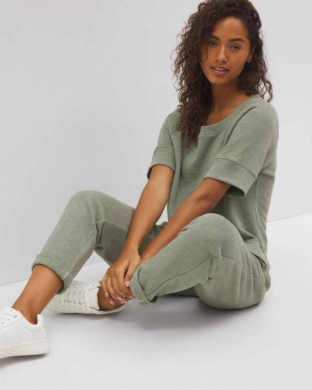 Cotton Terry Dolman Top - HEATHER HIGHLANDS | Soma Women