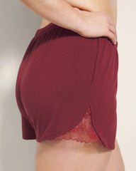 Lace Trim Pajama Shorts - VERMILLION | Soma Women