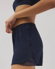 Lace Trim Pajama Shorts - NIGHTFALL NAVY | Soma Women