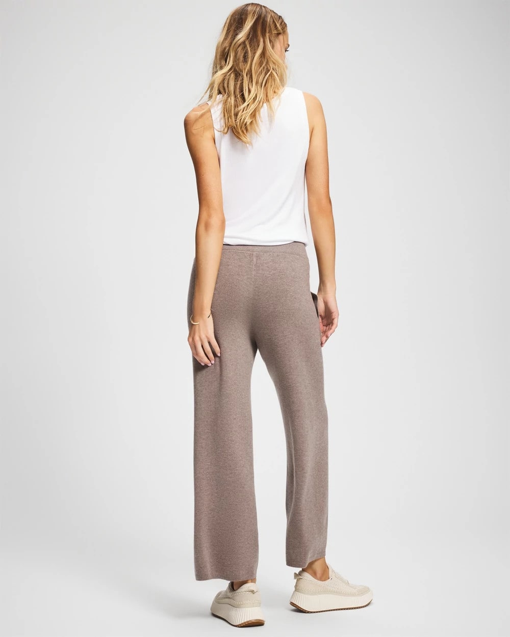 Premier Knit Sweater Wide Leg Pant - HEATHER FAWN | Soma Women